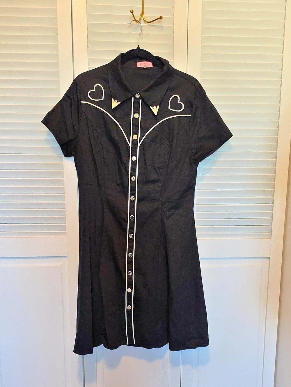Rebel Love Outlaw Western Dress Black & White Mini